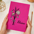 Cuaderno personalizado con nombre y páginas rayadas Accesorio de escritura Uso diario Regalo de cumpleaños para madres Mujeres