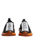 Men's Black Orange Sorrento Slip On Sneakers Shoes