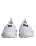 Women's White Padded Fabric Low Top Sneakers Shoes