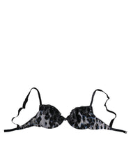 Women's White Leopard Push Up Reggiseno Bra Underwear Nylon Elastane Clothing