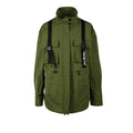 Women's Green Polyester Parka Clothing