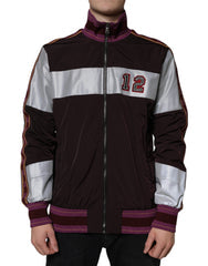 Multicolor Full Zip Jersey Men Bomber Jacket Polyester Clothing
