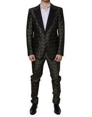 Men's Black Stars Jacquard Sicilia 2 Piece Suit