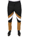 Men's Multicolor Stripe Skinny Cotton Pants Elastane Nylon