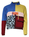 Multicolor Patchwork Men Sweatshirt Sweater Cotton Polyester Clothing