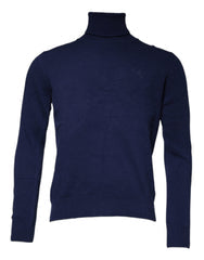 Men's Virgin Wool & Cashmere Blend Turtleneck Navy