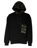 Men's Black Camouflage Hooded Sweatshirt Sweater Cotton Clothing