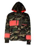 Multicolor Camouflage Hooded Men Sweatshirt Sweater Cotton Polyester Clothing