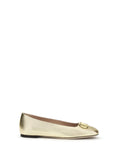 Valentino Garavani Laminated Nappa Ballerinas — Gold