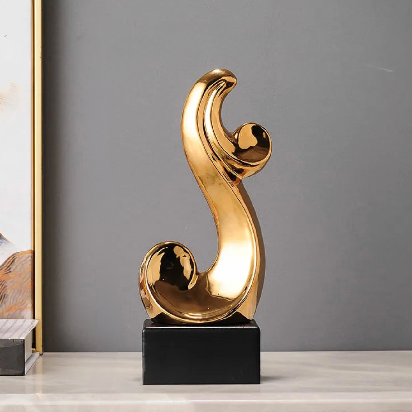 ArtZ® Nota Bene Musical Sculpture - Golden Eighth Note