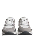 Men's Grey Leather Neoprene Chunky Low Top Squalo Sneakers Shoes Gray Co Vl