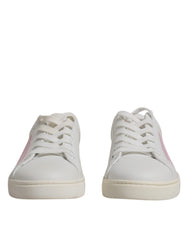 Women's White Classic Calf Leather Sneakers Shoes