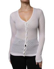 Women's Silk Knit Cardigan White