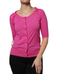 Women's Virgin Wool Button-Down Cardigan Pink