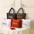 Personalizado Multicolor Flor Lollipop Diseño Bordado Bolso de Nylon con Nombre de Bobinado Viaje Esencial Regalo de Cumpleaños para Mujeres