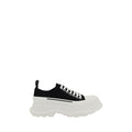 Women's Black Cotton Chunky Sneakers