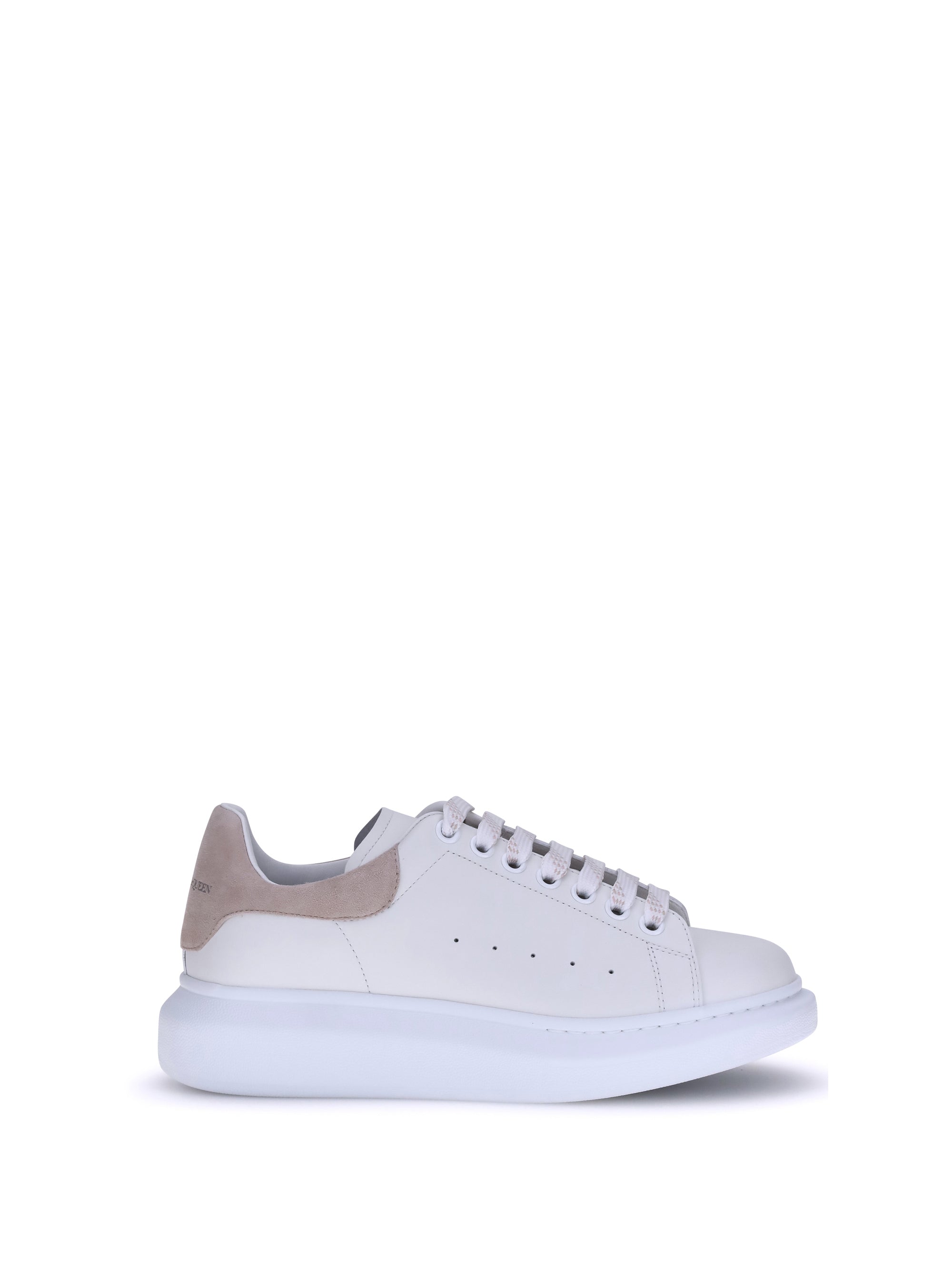Alexander McQueen Leather Platform Sneaker — White