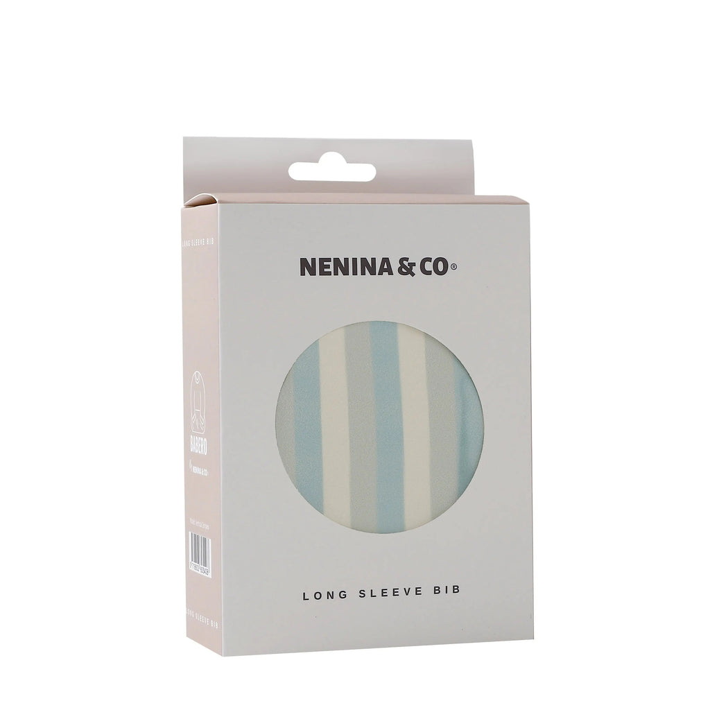 Babero con manga impermeable Vertical Stripes Nenina & Co