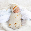 Set de manta y gorro de nudo personalizados con nombre Cumpleaños Baby Shower Regalo para recién nacidos Bebés