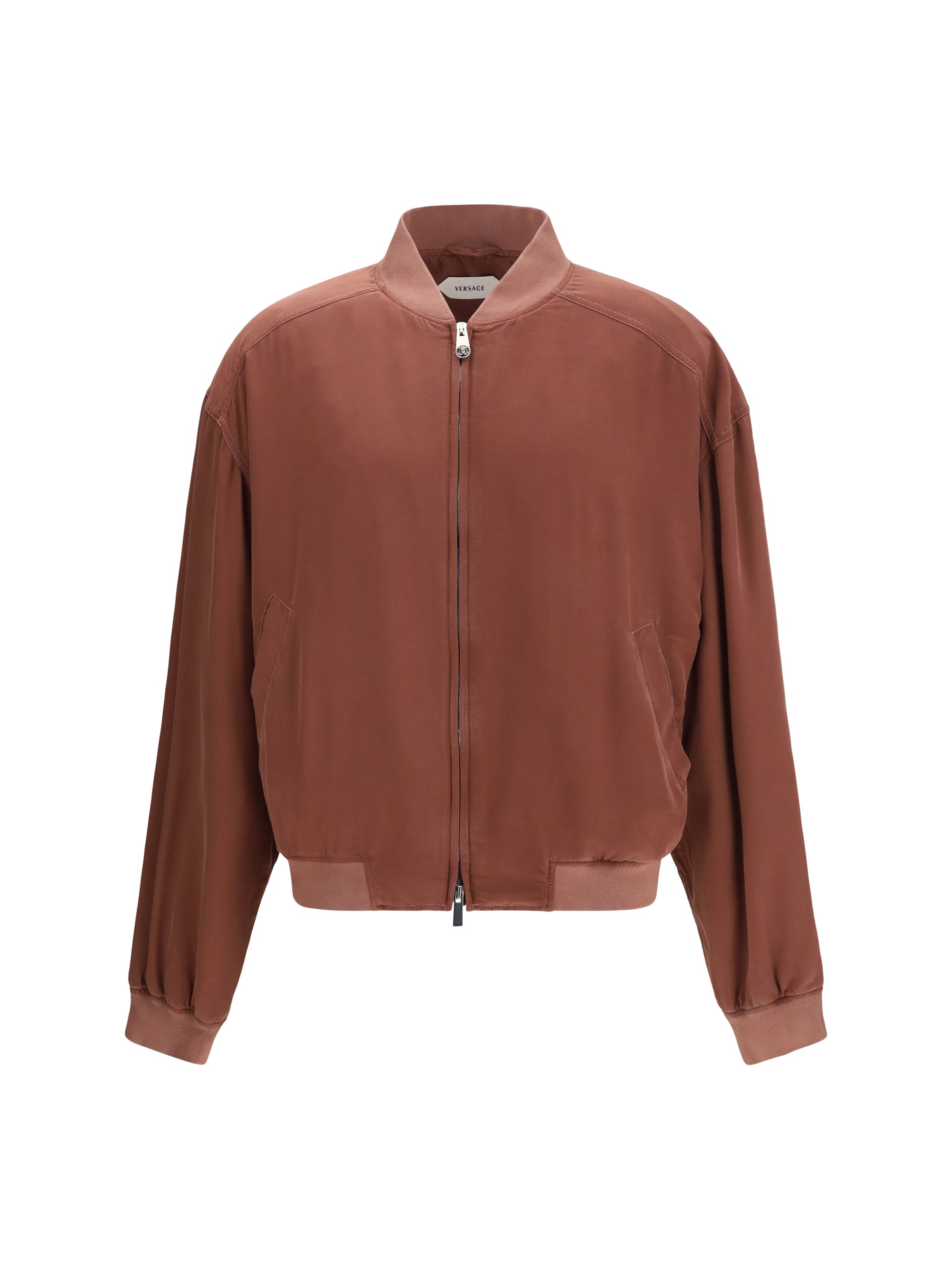 Versace Overdyed Silk Jacket — Purple