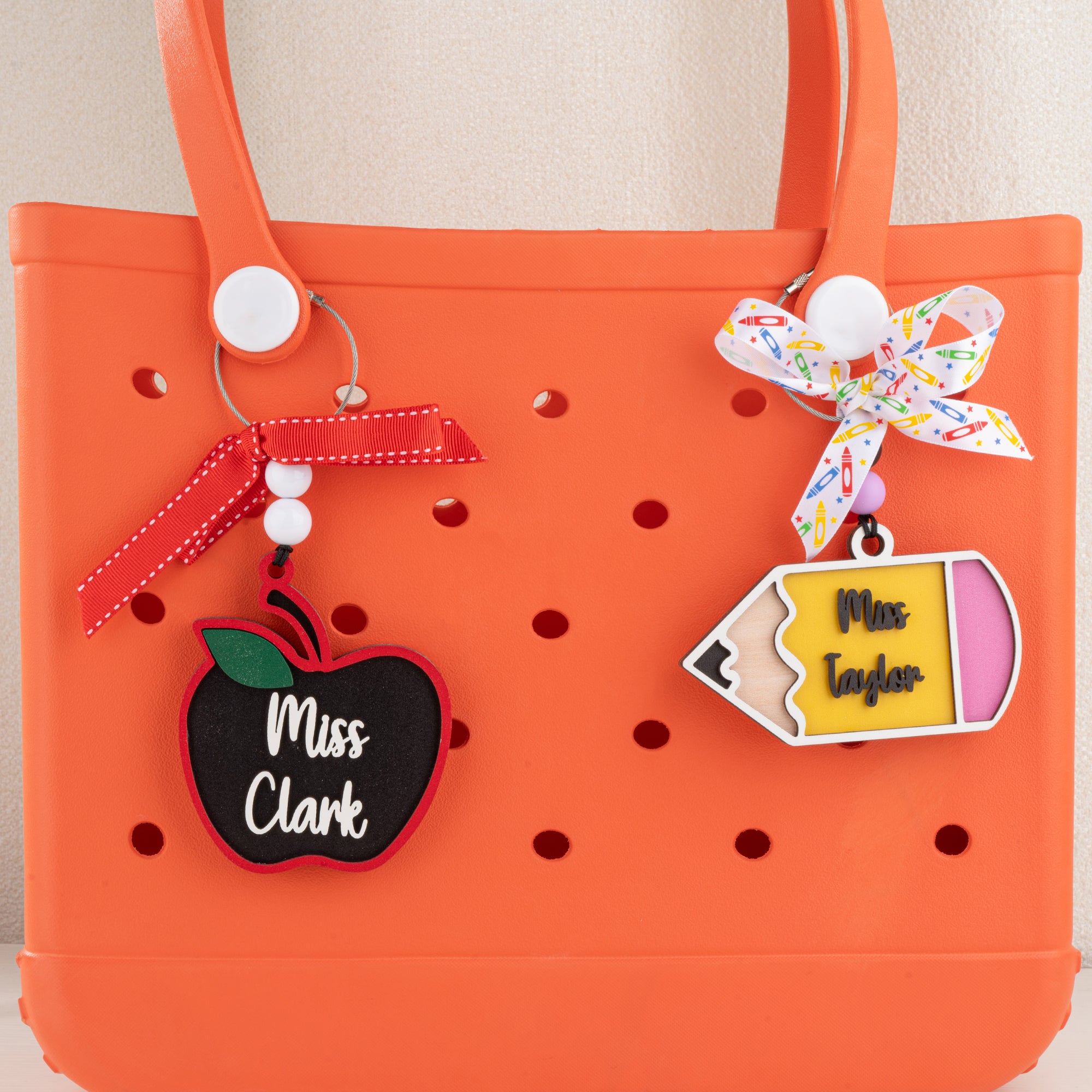 Llavero Personalizado Lápiz de Manzana Cinta Llavero Bolsa Dije con Texto Regalo de Agradecimiento para Profesores