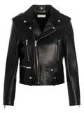 Saint Laurent Leather Motorcycle Jacket — Black