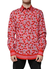 Men's Pink Cherry Cotton Formal Martini Dress Shirt