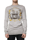 Men's Logo-Print Cotton Sweatshirt Gray Sweatshirts