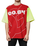 Multicolor Logo Cotton Men Crew Neck T-Shirt