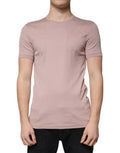 Men's Brown Cotton Short Sleeves Round Neck T-Shirt