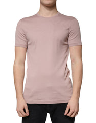 Men's Brown Cotton Short Sleeves Round Neck T-Shirt