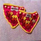 Crochet Dog Bandana - Hot Pink