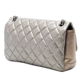Small Bicolor Quilted Aged Calfskin Lady Pearly Flap