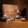 Juego de 4 copas de whisky personalizadas con nombre grabado y caja de madera para guardarlo Regalo de cumpleaños para los amantes del whisky