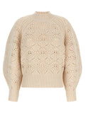 Zimmermann Cable Knit Wool Sweater — Cream