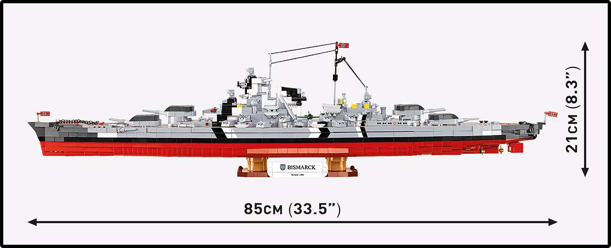 Set de Construccion Battleship BISMARCK  1:300 scale 85cm