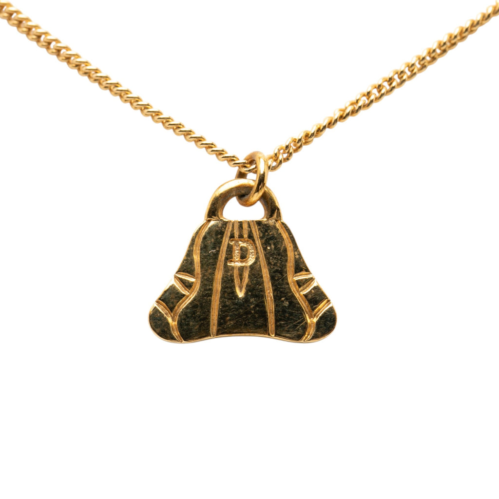 Gold Plated Bag Pendant Necklace