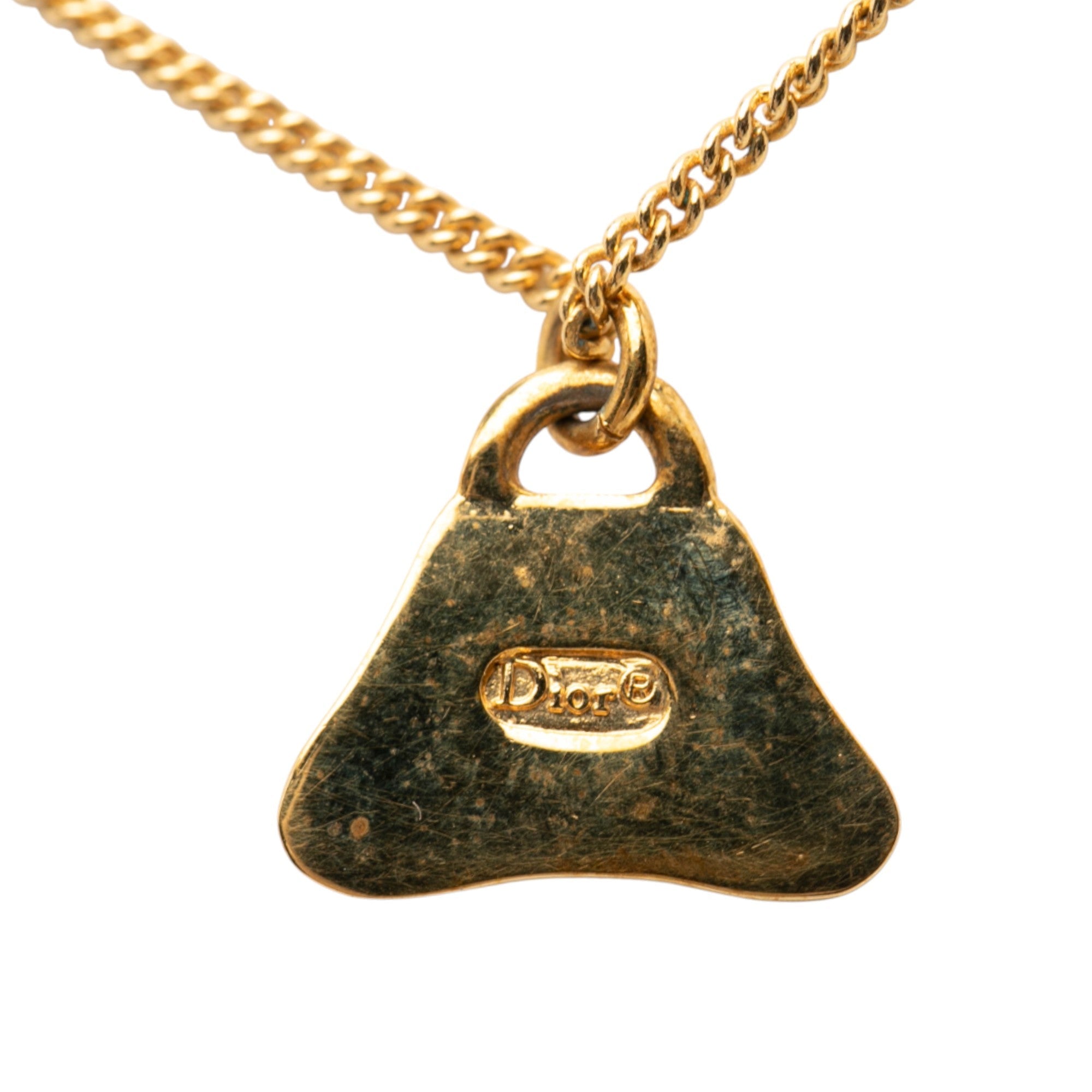 Gold Plated Bag Pendant Necklace