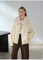 Mariette detachable Tuscan fur collar down jacket lining short parka