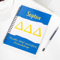 Libreta de espiral A5 personalizada con letras griegas y texto Sorority Bid Day Gift for New Sorority Members Friends Girls丨Callie x Affinity Licensing