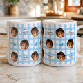 Taza de Cerámica Personalizada con Texto de Cumpleaños Aniversario para Niños