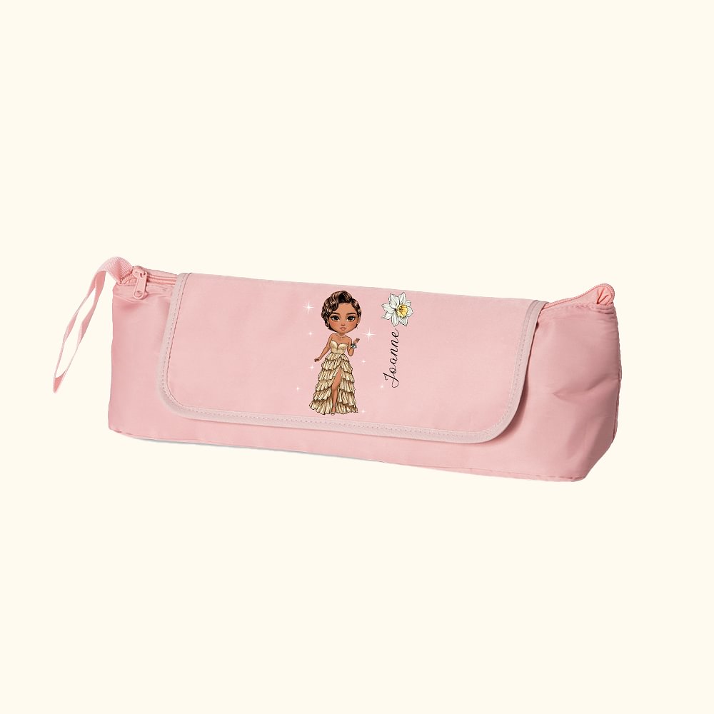Personalizada Prom Reina Nacimiento Flor Calentador Portátil Vara Bolsa de Almacenamiento con Nombre Cumpleaños Viaje Accesorios Regalo para Mujeres