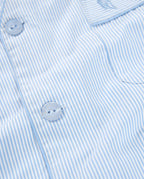 Pijama Hombre Largo Solapa Algodón Popelín Rayas - Celeste 2912_30