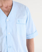 Pijama Hombre Verano Corto Popelín Rayas - Azul 4912_30