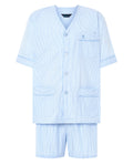 Pijama Hombre Verano Corto Popelín Rayas - Azul 4912_30