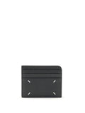Maison Margiela Leather with Signature Embroidery Card Case — Black