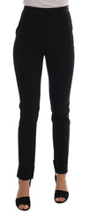 Women's Stretch Polyester Leggings Black Elastane
