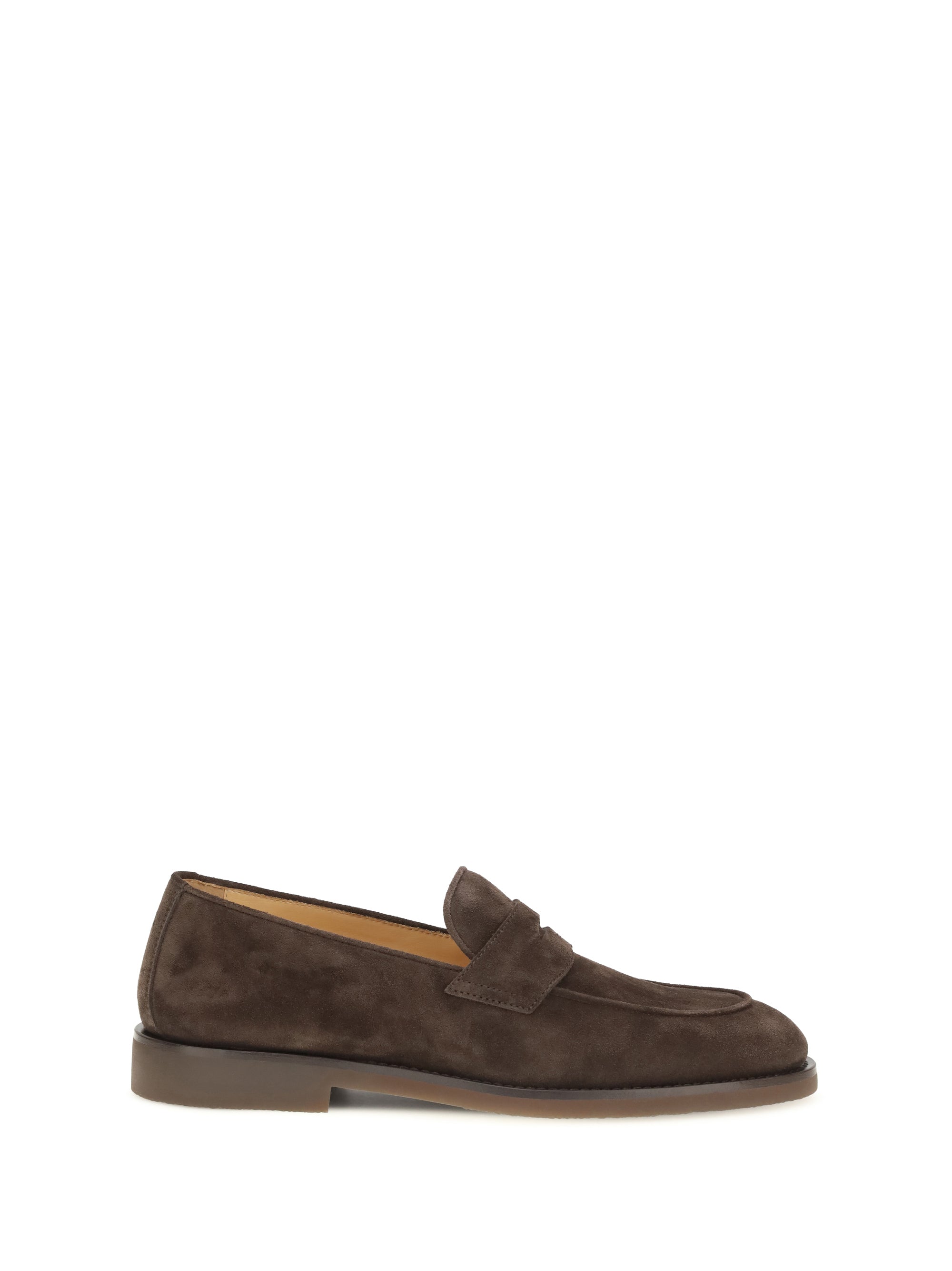 Brunello Cucinelli Suede Leather Loafer — Brown