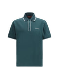 Gucci Logo-Embroidered Cotton Polo — Green