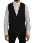Men's Gray Wool Stretch Vest Clothing